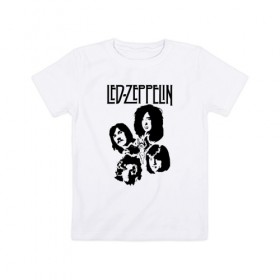 Детская футболка хлопок с принтом Led Zeppelin в Рязани, 100% хлопок | круглый вырез горловины, полуприлегающий силуэт, длина до линии бедер | led | led zep | led zeppelin | ledzep | lz | zoso | группа | джимми пейдж | джон генри бонэм | джон пол джонс | зосо | лед зепелен | лед зеппелин | ледзепелен | ледзеппелин | роберт плант | рок