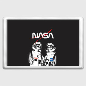 Магнит 45*70 с принтом Nasa cats austronaut  в Рязани, Пластик | Размер: 78*52 мм; Размер печати: 70*45 | cats austronaut | nasa | space | космос | кот космонавт | наса | насса