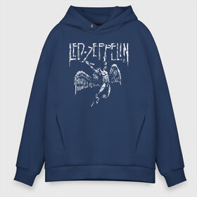 Мужское худи Oversize хлопок с принтом Led Zeppelin в Рязани, френч-терри — 70% хлопок, 30% полиэстер. Мягкий теплый начес внутри —100% хлопок | боковые карманы, эластичные манжеты и нижняя кромка, капюшон на магнитной кнопке | led | led zep | led zeppelin | ledzep | lz | zoso | группа | джимми пейдж | джон генри бонэм | джон пол джонс | зосо | лед зепелен | лед зеппелин | ледзепелен | ледзеппелин | роберт плант | рок