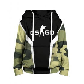 Детская толстовка 3D с принтом CS:GO Camouflage в Рязани, 100% полиэстер | двухслойный капюшон со шнурком для регулировки, мягкие манжеты на рукавах и по низу толстовки, спереди карман-кенгуру с мягким внутренним слоем | conter | counter | cs go | csgo | global | offensive | strike | контер | кс го | ксго | страйк