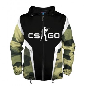 Мужская ветровка 3D с принтом CS:GO Camouflage в Рязани, 100% полиэстер | подол и капюшон оформлены резинкой с фиксаторами, два кармана без застежек по бокам, один потайной карман на груди | Тематика изображения на принте: conter | counter | cs go | csgo | global | offensive | strike | контер | кс го | ксго | страйк