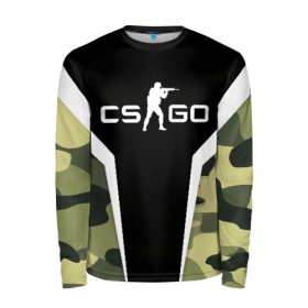 Мужской лонгслив 3D с принтом CS:GO Camouflage в Рязани, 100% полиэстер | длинные рукава, круглый вырез горловины, полуприлегающий силуэт | Тематика изображения на принте: conter | counter | cs go | csgo | global | offensive | strike | контер | кс го | ксго | страйк