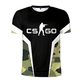 Мужская футболка 3D спортивная с принтом CS:GO Camouflage в Рязани, 100% полиэстер с улучшенными характеристиками | приталенный силуэт, круглая горловина, широкие плечи, сужается к линии бедра | Тематика изображения на принте: conter | counter | cs go | csgo | global | offensive | strike | контер | кс го | ксго | страйк