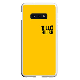 Чехол для Samsung S10E с принтом BILLIE EILISH (как в bad guy) в Рязани, Силикон | Область печати: задняя сторона чехла, без боковых панелей | all | asleep | bad | bellyache | billie | dont | eilish | eyes | fall | guy | logo | music | ocean | reserved | singer | smile | when | yellow | айлиш | били | билли | бэрд | желтая | желтый | лого | музыка | пайрат | певица | эйлиш