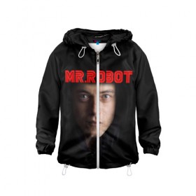 Детская ветровка 3D с принтом Mr.robot в Рязани, 100% полиэстер | подол и капюшон оформлены резинкой с фиксаторами, по бокам два кармана без застежек, один потайной карман на груди | Тематика изображения на принте: 