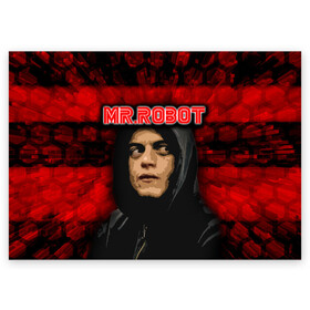 Поздравительная открытка с принтом Mr.robot  в Рязани, 100% бумага | плотность бумаги 280 г/м2, матовая, на обратной стороне линовка и место для марки
 | robot | драма | мистер | мистер робот | психологический триллер | рами малек | робот | технотриллер