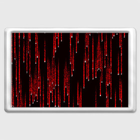 Магнит 45*70 с принтом МАТРИЧНЫЙ КОД в Рязани, Пластик | Размер: 78*52 мм; Размер печати: 70*45 | hugo weaving | pc | the matrix | код | компьютеры | матрица | матрица 4 | программист | программный код | цифры