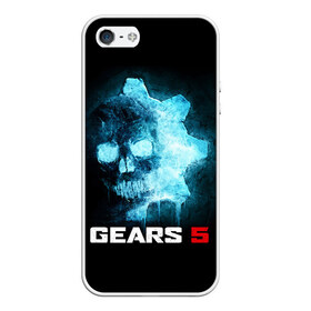 Чехол для iPhone 5/5S матовый с принтом GEARS 5 в Рязани, Силикон | Область печати: задняя сторона чехла, без боковых панелей | game | games | gears | gears 5 | gears of war | logo | shooter | symbol | war | боевик | вар | войны | гирс | гирс 5 | гирс оф вар | игра | игры | лого | логотип | символ | шестерни | шутер