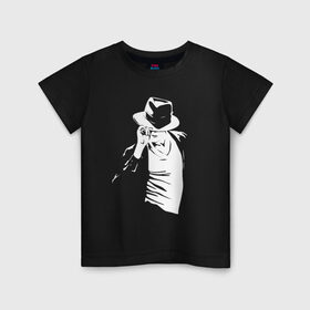 Детская футболка хлопок с принтом Майкл Джексон в Рязани, 100% хлопок | круглый вырез горловины, полуприлегающий силуэт, длина до линии бедер | Тематика изображения на принте: michael jackson | артист | майкл джексон | музыка | поп | рок