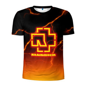 Мужская футболка 3D спортивная с принтом RAMMSTEIN (FIRE STORM) в Рязани, 100% полиэстер с улучшенными характеристиками | приталенный силуэт, круглая горловина, широкие плечи, сужается к линии бедра | rammstein | rock | sehnsucht | германия | группа | немецкая | немецкий | раммштаен | раммштайн | рамштаен | рамштайн | рок