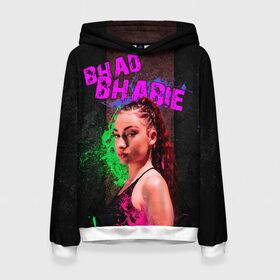 Женская толстовка 3D с принтом Bhad Bhabie в Рязани, 100% полиэстер  | двухслойный капюшон со шнурком для регулировки, мягкие манжеты на рукавах и по низу толстовки, спереди карман-кенгуру с мягким внутренним слоем. | bad bhabi | bad bhabie | bad fabi | bad phabie | bhabie | bhad fabhi | danielle bregoli | gansta | gucci | hip hop | phabie | rap | trap | бэд фаби | бэд фабия | гучи | реп | рэп | трэп | фабия | хип хоп