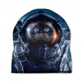 Шапка 3D с принтом Кот космонавт в Рязани, 100% полиэстер | универсальный размер, печать по всей поверхности изделия | nasa | вселенная | звезды | космонавт | космос | кот | котик | котяра | котята | кошка