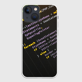 Чехол для iPhone 13 mini с принтом ПРОГРАММНЫЙ КОД в Рязани,  |  | hugo weaving | pc | the matrix | код | компьютеры | матрица | матрица 4 | программист | программный код | цифры
