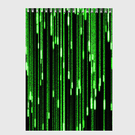 Скетчбук с принтом МАТРИЦА в Рязани, 100% бумага
 | 48 листов, плотность листов — 100 г/м2, плотность картонной обложки — 250 г/м2. Листы скреплены сверху удобной пружинной спиралью | hugo weaving | pc | the matrix | код | компьютеры | матрица | матрица 4 | программист | программный код | цифры