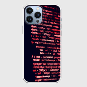 Чехол для iPhone 13 Pro Max с принтом HTMLPHP в Рязани,  |  | hugo weaving | pc | the matrix | код | компьютеры | матрица | матрица 4 | программист | программный код | цифры