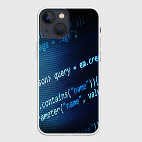 Чехол для iPhone 13 mini с принтом CODE STYLE в Рязани,  |  | hugo weaving | pc | the matrix | код | компьютеры | матрица | матрица 4 | программист | программный код | цифры