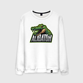 Мужской свитшот хлопок с принтом Alligator / Аллигатор в Рязани, 100% хлопок |  | design | logo | mascot | герои | дикий | звери | киберспорт | крокодил | спортивная | стиль | талисман | фитнес | форма | футбол | яркие