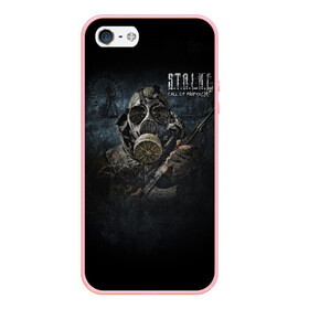Чехол для iPhone 5/5S матовый с принтом S T A L K E R CALL OF PRIPYAT в Рязани, Силикон | Область печати: задняя сторона чехла, без боковых панелей | call of pripyat | stalker | аномалия | аэс | знак | зов припяти | колесо обозрения | креосан | припять | радиация | советский | союз | сталкер | чернобыль
