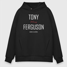 Мужское худи Oversize хлопок с принтом Tony Ferguson в Рязани, френч-терри — 70% хлопок, 30% полиэстер. Мягкий теплый начес внутри —100% хлопок | боковые карманы, эластичные манжеты и нижняя кромка, капюшон на магнитной кнопке | Тематика изображения на принте: cucuy | el cucuy | mma | tony ferguson | ufc | бабайка | бугимен | конор | мма | орел | тони | тони фергюсон | хабиб | эль кукуй | юфс