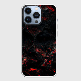 Чехол для iPhone 13 Pro с принтом Red and Black в Рязани,  |  | black | blood | metal | red | texture | абстракция | камень | краски | красная | красно черное | кровь | лава | метал | текстура | черная