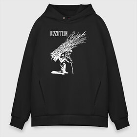 Мужское худи Oversize хлопок с принтом Led Zeppelin в Рязани, френч-терри — 70% хлопок, 30% полиэстер. Мягкий теплый начес внутри —100% хлопок | боковые карманы, эластичные манжеты и нижняя кромка, капюшон на магнитной кнопке | led | led zep | led zeppelin | ledzep | lz | zoso | группа | джимми пейдж | джон генри бонэм | джон пол джонс | зосо | лед зепелен | лед зеппелин | ледзепелен | ледзеппелин | роберт плант | рок