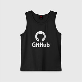 Детская майка хлопок с принтом GitHub в Рязани,  |  | git hub | github | it | кодинг | программист