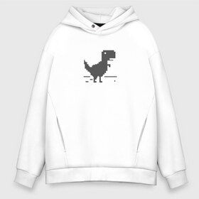 Мужское худи Oversize хлопок с принтом Chrome T Rex в Рязани, френч-терри — 70% хлопок, 30% полиэстер. Мягкий теплый начес внутри —100% хлопок | боковые карманы, эластичные манжеты и нижняя кромка, капюшон на магнитной кнопке | chrome | google | google chrome | t rex | trex | гугл хром | т рэкс | тирекс | хром