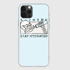 Чехол для iPhone 12 Pro Max с принтом STAY HYDRATED в Рязани, Силикон |  | Тематика изображения на принте: death | japan | skeleton | sport | vegan | water | yoga | веган | вегетарианство | вода | йога | скелет | спорт | хэллоуин | череп | япония