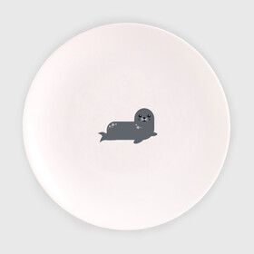 Тарелка с принтом Миленький тюлень в Рязани, фарфор | диаметр - 210 мм
диаметр для нанесения принта - 120 мм | животные | карикатура | милота | тюлень | тюленьчик
