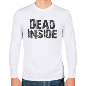 Мужской лонгслив хлопок с принтом Dead inside в Рязани, 100% хлопок |  | dead inside | dont open | гуль | дед инсайт | дединсайт | дэд инсайт | дэдинсайт | интроверт | кен канеки | мертв внутри | мертвый внутри