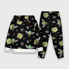 Детский костюм 3D (с толстовкой) с принтом Rick and Morty pattern в Рязани,  |  | morty | pattern | rick | rick and morty | space | t shirt | vdosadir