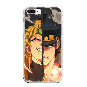 Чехол для iPhone 7Plus/8 Plus матовый с принтом Dio Brando x Jotaro в Рязани, Силикон | Область печати: задняя сторона чехла, без боковых панелей | Тематика изображения на принте: jojo | джоджо | джонатан | джостар | манга | невероятные приключения | ранобэ | хамон