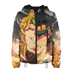 Женская куртка 3D с принтом Dio Brando x Jotaro в Рязани, ткань верха — 100% полиэстер, подклад — флис | прямой крой, подол и капюшон оформлены резинкой с фиксаторами, два кармана без застежек по бокам, один большой потайной карман на груди. Карман на груди застегивается на липучку | jojo | джоджо | джонатан | джостар | манга | невероятные приключения | ранобэ | хамон