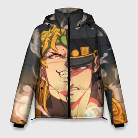 Мужская зимняя куртка 3D с принтом Dio Brando x Jotaro в Рязани, верх — 100% полиэстер; подкладка — 100% полиэстер; утеплитель — 100% полиэстер | длина ниже бедра, свободный силуэт Оверсайз. Есть воротник-стойка, отстегивающийся капюшон и ветрозащитная планка. 

Боковые карманы с листочкой на кнопках и внутренний карман на молнии. | Тематика изображения на принте: jojo | джоджо | джонатан | джостар | манга | невероятные приключения | ранобэ | хамон