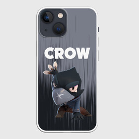 Чехол для iPhone 13 mini с принтом BRAWL STARS CROW в Рязани,  |  | android | brawl stars | colt | crow | games | leon | penny | poco. | shelly | spike | wanted | брав | бравл старс | звезды | игры | мобильные игры | старс