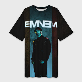 Платье-футболка 3D с принтом Eminem в Рязани,  |  | emenem | eminem | hip hop | hiphop | kamikaze | marshal mathers | marshall | marshall mathers | rap | rap god | revival | slim shadi | slim shady | venom | еминем | олдскул | реп | рэп | хипхоп | эминем