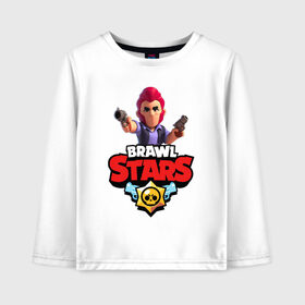 Детский лонгслив хлопок с принтом BRAWL STARS COLT в Рязани, 100% хлопок | круглый вырез горловины, полуприлегающий силуэт, длина до линии бедер | android | brawl stars | colt | crow | games | leon | penny | poco. | shelly | spike | wanted | брав | бравл старс | звезды | игры | мобильные игры | старс