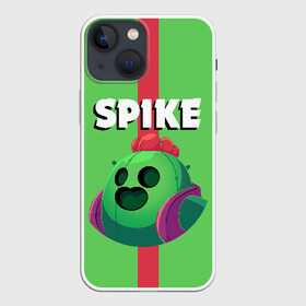 Чехол для iPhone 13 mini с принтом BRAWL STARS SPIKE в Рязани,  |  | android | brawl stars | colt | crow | games | leon | penny | poco. | shelly | spike | wanted | брав | бравл старс | звезды | игры | мобильные игры | старс