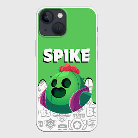 Чехол для iPhone 13 mini с принтом BRAWL STARS SPIKE в Рязани,  |  | android | brawl stars | colt | crow | games | leon | penny | poco. | shelly | spike | wanted | брав | бравл старс | звезды | игры | мобильные игры | старс