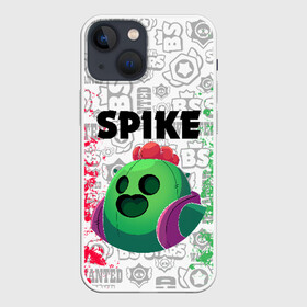 Чехол для iPhone 13 mini с принтом BRAWL STARS SPIKE в Рязани,  |  | android | brawl stars | colt | crow | games | leon | penny | poco. | shelly | spike | wanted | брав | бравл старс | звезды | игры | мобильные игры | старс