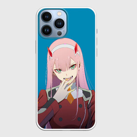 Чехол для iPhone 13 Pro Max с принтом Darliing on blue в Рязани,  |  | 02 | anime | darling in the franxx | hiro | manga | zero two | аниме | ахегао | любимый во франксе | манга | милый во франксе | ноль два | хиро