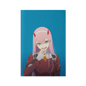 Обложка для паспорта матовая кожа с принтом Darling In The Franxx в Рязани, натуральная матовая кожа | размер 19,3 х 13,7 см; прозрачные пластиковые крепления | 02 | anime | darling in the franxx | hiro | manga | zero two | аниме | ахегао | любимый во франксе | манга | милый во франксе | ноль два | хиро