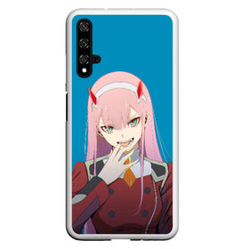 Чехол для Honor 20 с принтом Darling In The Franxx в Рязани, Силикон | Область печати: задняя сторона чехла, без боковых панелей | Тематика изображения на принте: 02 | anime | darling in the franxx | hiro | manga | zero two | аниме | ахегао | любимый во франксе | манга | милый во франксе | ноль два | хиро