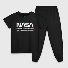 Детская пижама хлопок с принтом NASA в Рязани, 100% хлопок |  брюки и футболка прямого кроя, без карманов, на брюках мягкая резинка на поясе и по низу штанин
 | alien | area 51 | nasa | space x | ufo | америка | американский | астронавт | звезды | земля | зона 51 | инопланетянин | космонавт | космос | луна | марс | наса | нло | планета | пришельцы | ракета | роскосмос | созвездие