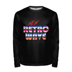 Мужской лонгслив 3D с принтом New Retro Wave в Рязани, 100% полиэстер | длинные рукава, круглый вырез горловины, полуприлегающий силуэт | Тематика изображения на принте: 80 | cyber | game | hotline | hotlinemiami | maiami | music | outrun | retro | retrowave | synth | synthwave | игра | кибер | ретро