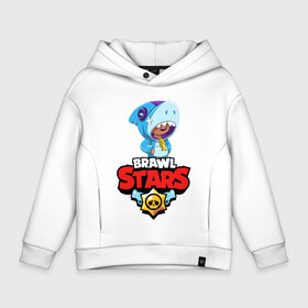 Детское худи Oversize хлопок с принтом BRAWL STARS LEON SHARK в Рязани, френч-терри — 70% хлопок, 30% полиэстер. Мягкий теплый начес внутри —100% хлопок | боковые карманы, эластичные манжеты и нижняя кромка, капюшон на магнитной кнопке | android | brawl stars | colt | crow | games | leon | penny | poco. | shelly | spike | wanted | брав | бравл старс | звезды | игры | мобильные игры | старс