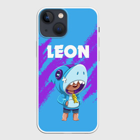 Чехол для iPhone 13 mini с принтом BRAWL STARS LEON SHARK в Рязани,  |  | android | brawl stars | colt | crow | games | leon | penny | poco. | shelly | spike | wanted | брав | бравл старс | звезды | игры | мобильные игры | старс