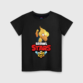 Детская футболка хлопок с принтом BRAWL STARS CROW PHOENIX в Рязани, 100% хлопок | круглый вырез горловины, полуприлегающий силуэт, длина до линии бедер | android | brawl stars | colt | crow | games | leon | penny | poco. | shelly | spike | wanted | брав | бравл старс | звезды | игры | мобильные игры | старс