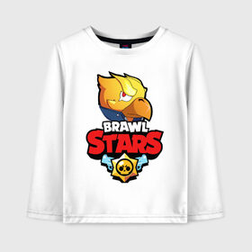 Детский лонгслив хлопок с принтом BRAWL STARS CROW PHOENIX в Рязани, 100% хлопок | круглый вырез горловины, полуприлегающий силуэт, длина до линии бедер | android | brawl stars | colt | crow | games | leon | penny | poco. | shelly | spike | wanted | брав | бравл старс | звезды | игры | мобильные игры | старс