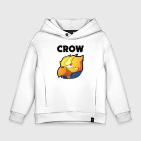 Детское худи Oversize хлопок с принтом BRAWL STARS CROW PHOENIX в Рязани, френч-терри — 70% хлопок, 30% полиэстер. Мягкий теплый начес внутри —100% хлопок | боковые карманы, эластичные манжеты и нижняя кромка, капюшон на магнитной кнопке | android | brawl stars | colt | crow | games | leon | penny | poco. | shelly | spike | wanted | брав | бравл старс | звезды | игры | мобильные игры | старс